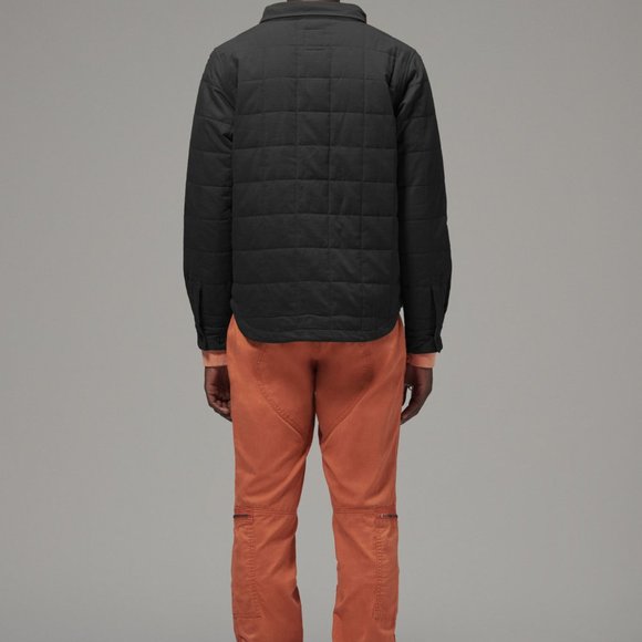 Men's Quilted Jacket Shirt BLACK (MTJ-004) - Picture 7 of 7